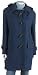 Burberry Women's Full Length Wool Duffle Coat with Hood, Navy , Size  38