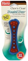 Hartz Chew N' Clean Dental Duo Toy and Edible Dog Chew Large, Assorted Colors