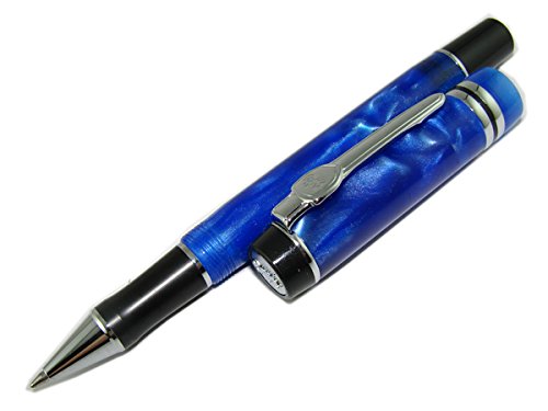 Jinhao Century Roller Ball Pen Fashion Style Blue Celluloid Silver Trim