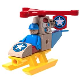 BRIO 34512 Builder System: Helicopter & Pilot Set (16 Pieces)
