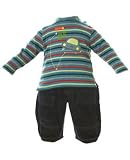 : Petit Lem 2pc Stripe L/S Tee and Blue Cord Pants