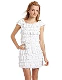 French Connection Women's Pandora Petals Ruffle Dress, White, 6
