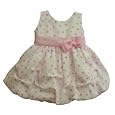 Easter Sleeveless Print Chiffon Bubble Dress (12m) (12m, Pink)