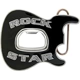 Body Candy - Black Rock Star BOTTLE OPENER Belt Buckle