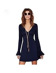 V-neck Flared-Skirt Mermaid Flutter Polyester  Dress