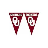 Oklahoma Sooners NCAA 25Ft String Of 6 x 9 Party Pennants (Flags)