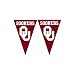 Oklahoma Sooners NCAA 25Ft String Of 6 x 9 Party Pennants (Flags) by BSI Products Inc.