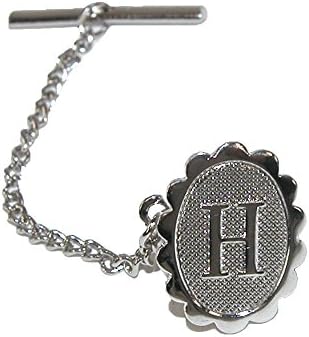 Jaymar Men's Oval Initial Tie Tack in Gold, Silver K