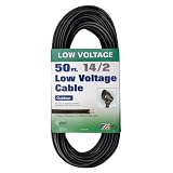 Coleman Cable 09503 14/2 Low Voltage Direct Burial Garden Light Cable, Black, 50-Feet