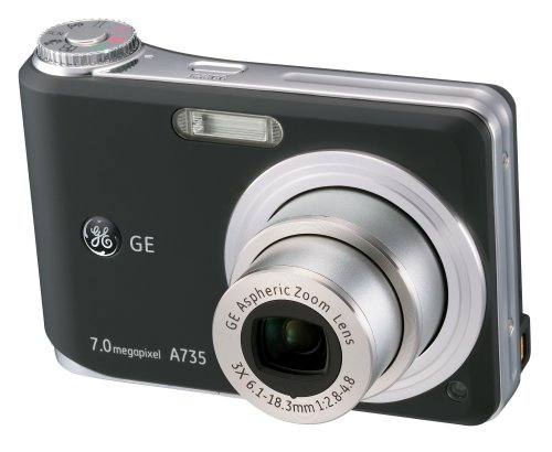 GE A735 Black (7MP x3 zoom, 2.5 LCD, 1600 ISO, Smile, Blink  Face Detection)