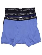 Ralph Lauren Mens Underwear Boxer Brief 3Pack Blue Mix
