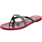 Ruthie Davis Women's Rad Thong,Black/Grey/Hot Pink,41 EU (US Women's 11 M)