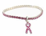 Bracelet - Swarovski (tm) Crystal - Breast Cancer Awareness