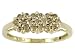 10KT .50CTW CHAMPAGNE DIAMOND CLUSTER RING