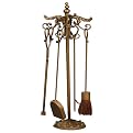 Rose Medallion Fireplace Tool Set