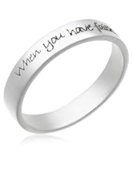 Sterling Silver "When You Have Faith, Anything is Possible" Ring