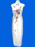 Hand embroidery pure silk qi pao
