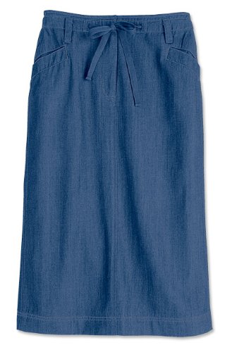 Tencel-blend Drawstring Skirt / Tencel-blend Drawstring Skirt, Denim, 6