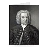 Portrait of Johann Sebastian Bach, German.. - Greeting Card (Pack of 2) - 7x5 inch - Art247 - Standard Size - Pack Of 2