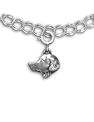 Sterling Silver Golden Retriever Charm for Charm Bracelet by the Magic Zoo