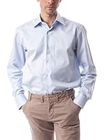 Canali Camisa Hombre (Cielo / Blanco)