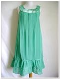Catherine Malandrino Turquoise Silk Ruffle Dress