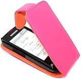 HOT PINK FLIP LEAHTER CASE COVER II FOR SAMSUNG GALAXY PORTAL i5700 + SCREEN PROTECTOR