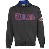 NCAA Florida Gators Charcoal Classic Twill Full Zip Hoody Sweatshirt-