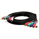 PTC 12FT Premium GOLD Series Component/Composite 5-RCA M/M Cable