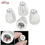 Car Faux Crystal Top Silver Tone Tire Valve Caps 4 Pcs by uxcell