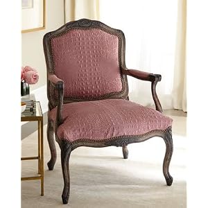 Old Hickory Tannery Dusty Pink "Crocodile" Chair