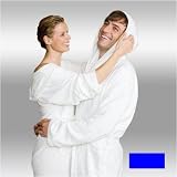 Royal Blue 4lb. Hooded Terry Bathrobe, Soft Douible Loop Terry, Full Length 52 Inches, Unisex Design