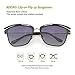ADEWU-Reflective Revo Color Lens Large Horn Rimmed Style Sunglasses - UV400