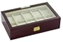 Diplomat Men Cherry Wood Finish 10 Watch Storage Case 31-57614
