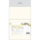 Neenah Paper 10 lb Pre-Scored Heavyweight Cover Cardstock (10 Pack), 5.5 by 8.5