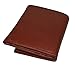 Leatherboss Leather Boys Slim Compact Flap Id and Coin Pocket Trifold Wallet for men women, Brown