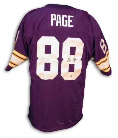 Alan Page Autographed/Hand Signed Custom Purple Jersey