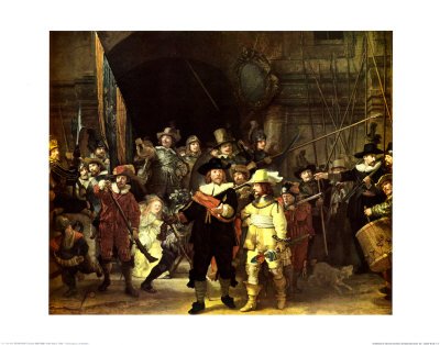 The Night Watch, 1642 Art Poster Print by Rembrandt van Rijn , 28x22