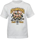 NHL Boys' Boston Bruins 2011 Stanley Cup Champs Caricature Tee Shirt (White, Small (8-10))