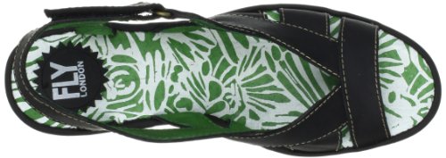 Fly London Yisa Womens Velcro Fastening Sandals Black Patent 4 / 37