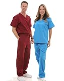 Unisex Solid Scrub Set - 1 Pocket, Nursing scrub, Medical Uniforms