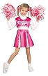 Girls Pink and White Cheerleader Costume