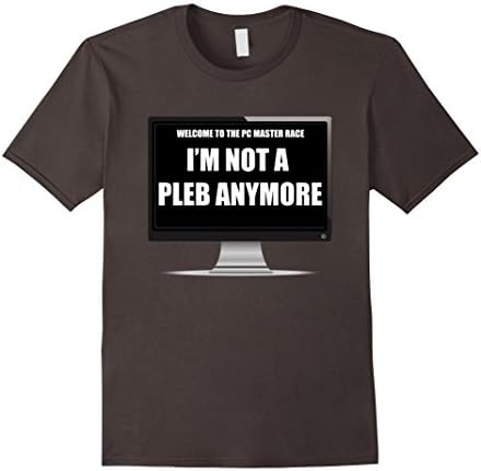 Men's PC Master Race Gaming Funny Gamer Pleb Shirt For Men &amp; Women Medium Asphalt