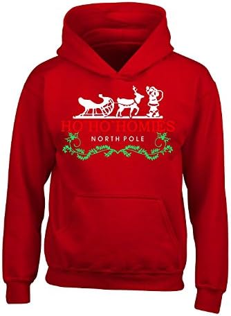 Ho Ho Homies Santa North Pole Christmas - Adult Hoodie 2xl Red