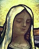 Frameable Art Card for Christmas - Mary in Stained Glass by Tiffany Studios