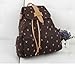 ZPS Fashion Girls Canvas Pastoral Floral Flower Leisure Backpack School Bag (Brown)