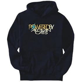 Buy Hoodie Mens Navy Blue Powered by Aegean Cats Cats by TopExpressions