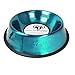 Platinum Pets Non-Tip Stainless Steel Dog Bowl, 10 Oz, Caribbean Teal, Small