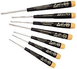 Wiha 27390 Slotted And Phillips Screwdriver Set, Precision ESD Safe, 7 Piece