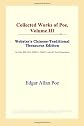 Collected Works of Poe, Volume III (Webster's Chinese-Simplified Thesaurus Edition)
